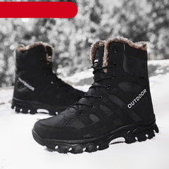 Men’s Mid-Cut Waterproof Hiking Boots Outdoor Winter Mountaineering Work Shoes