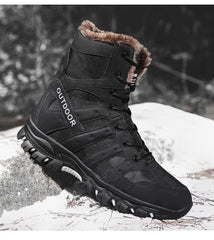 Men’s Mid-Cut Waterproof Hiking Boots Outdoor Winter Mountaineering Work Shoes