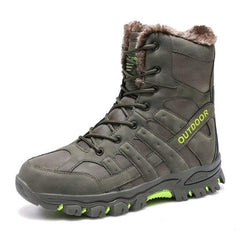 Men’s Mid-Cut Waterproof Hiking Boots Outdoor Winter Mountaineering Work Shoes
