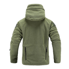 Tactical Fleece Hooded Lightweight Warm Outdoor Hiking Camping Jacket Men