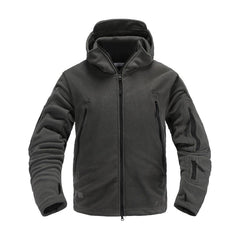 Tactical Fleece Hooded Lightweight Warm Outdoor Hiking Camping Jacket Men