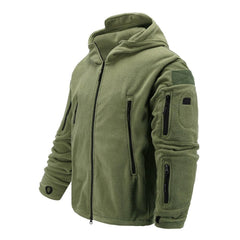 Tactical Fleece Hooded Lightweight Warm Outdoor Hiking Camping Jacket Men