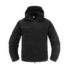 Tactical Fleece Hooded Lightweight Warm Outdoor Hiking Camping Jacket Men