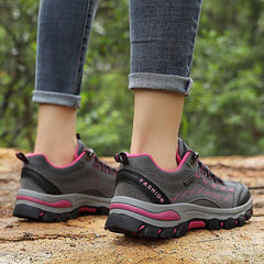 Womens Winter Hiking Anti-slip Leather Lace-up Ankle Outdoor Boots Shoes