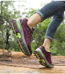Womens Winter Hiking Anti-slip Leather Lace-up Ankle Outdoor Boots Shoes