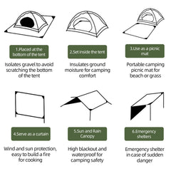 Lightweight Waterproof Picnic Blanket – Portable Foldable Mat for Camping & Beach Trips