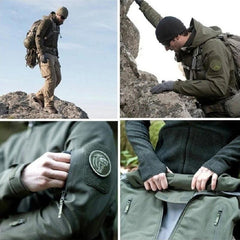 Men’s Camouflage Waterproof Windproof Winter Tactical Hooded Big Size Jacket