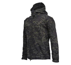 Men’s Camouflage Waterproof Windproof Winter Tactical Hooded Big Size Jacket