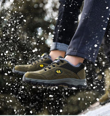 Winter Couple Warm Non-Slip Lightweight Hiking Shoes Low Top Sneakers