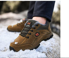 Winter Couple Warm Non-Slip Lightweight Hiking Shoes Low Top Sneakers
