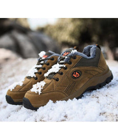 Winter Couple Warm Non-Slip Lightweight Hiking Shoes Low Top Sneakers