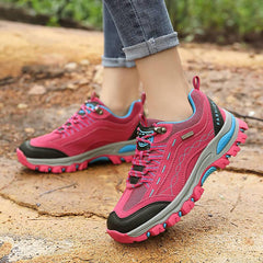 Womens Winter Hiking Anti-slip Leather Lace-up Ankle Outdoor Boots Shoes