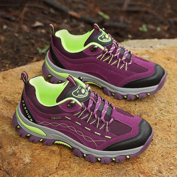 Womens Winter Hiking Anti-slip Leather Lace-up Ankle Outdoor Boots Shoes