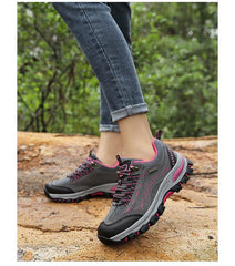 Womens Winter Hiking Anti-slip Leather Lace-up Ankle Outdoor Boots Shoes