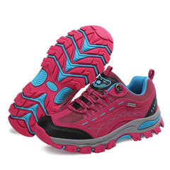 Womens Winter Hiking Anti-slip Leather Lace-up Ankle Outdoor Boots Shoes